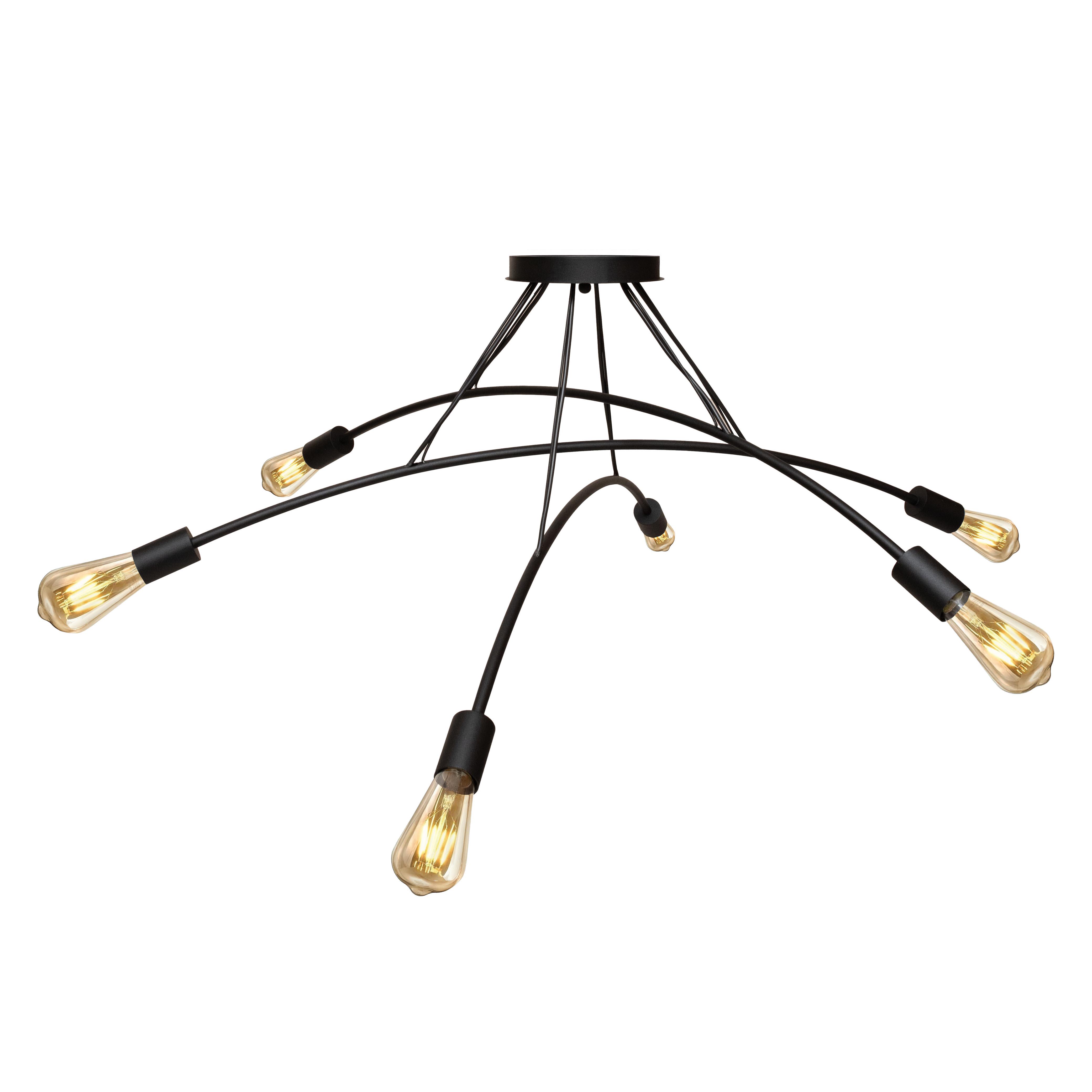 Люстра подвесная MSK ELECTRIC Orion NL 9832-6 BK на шесть ламп Е27 Черный