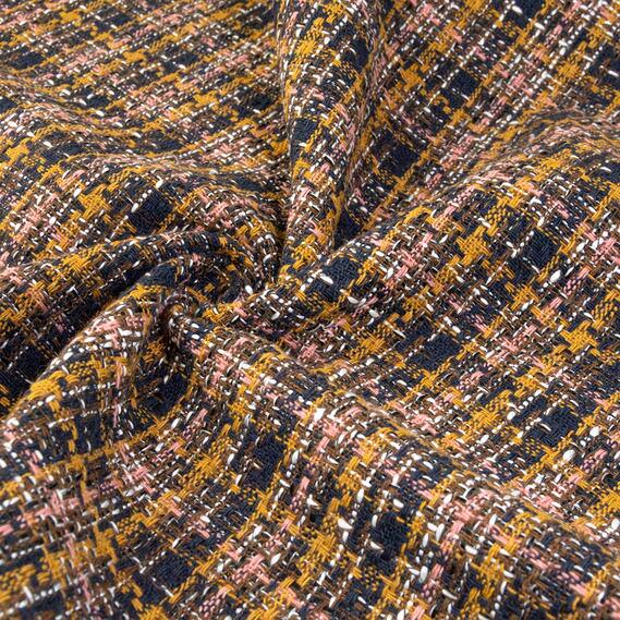 Ткань костюмная IDEIA Букле Римма 1,5 м Рыжий/Пудра/Чtрный (2200004245713)