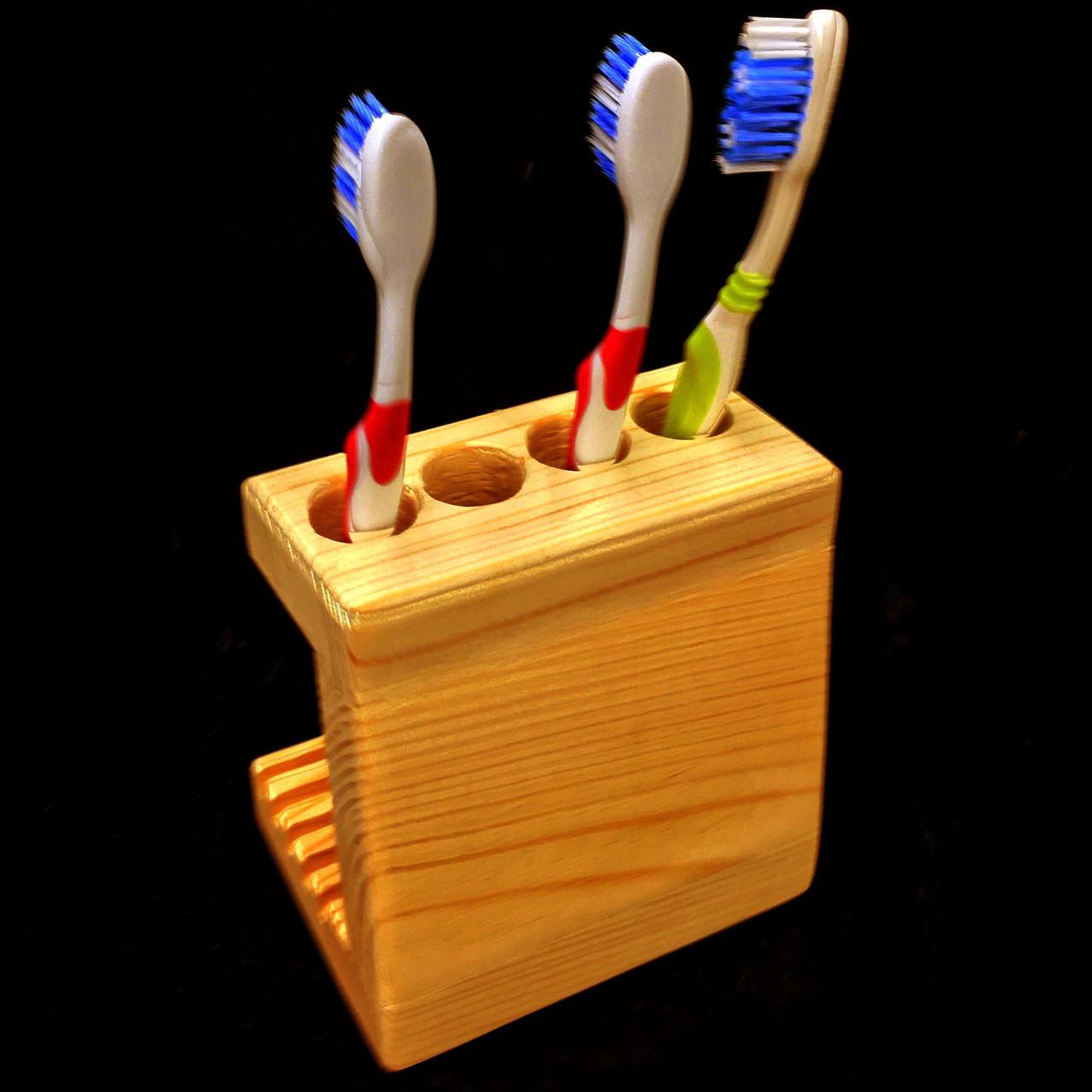 Органайзер для зубных щеток из дерева Танит Карри (ОЗЩ-002403) - фото 2 Органайзер для зубных щеток из дерева Танит Карри (ОЗЩ-002403) - фото 2