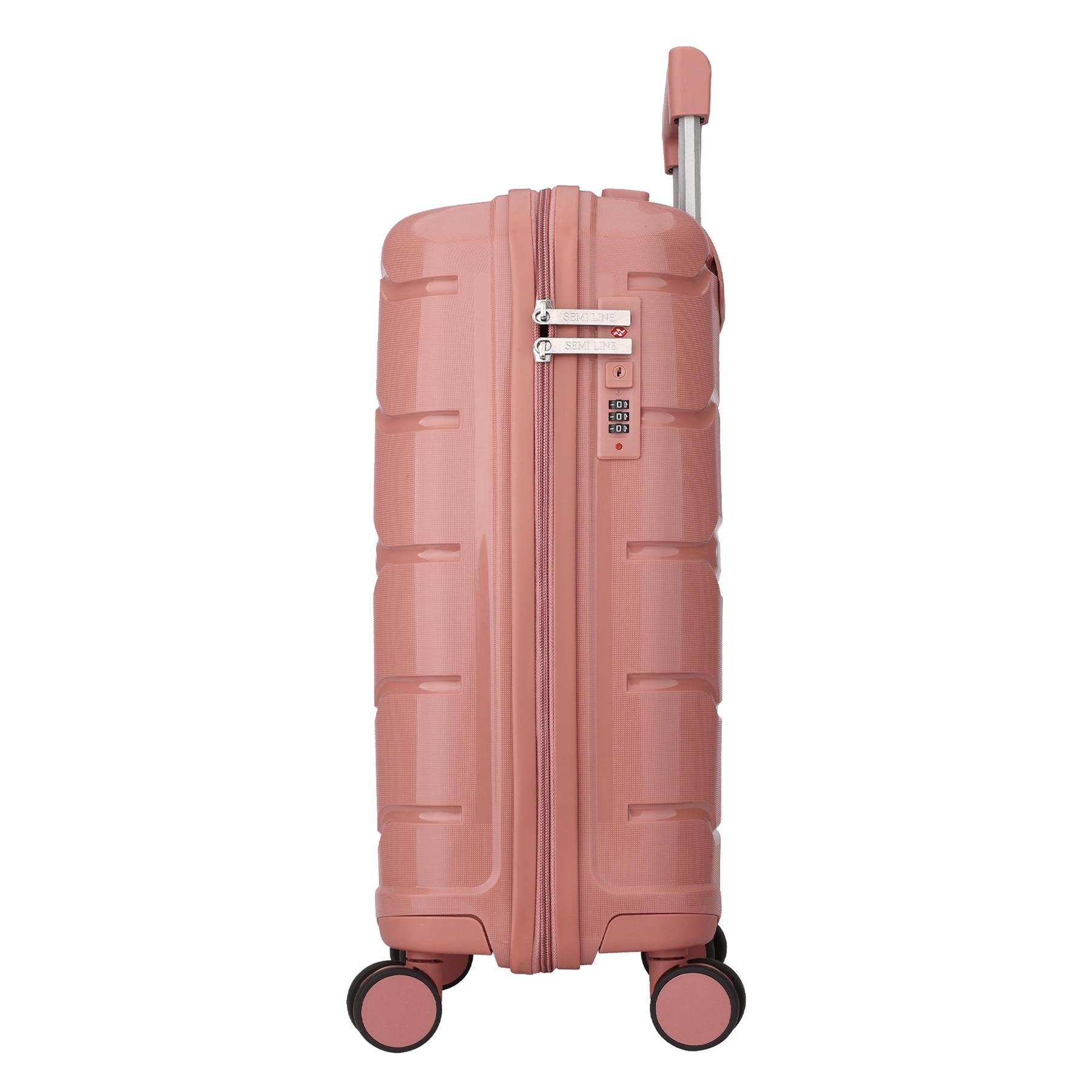 Чемодан малый ручная кладь SEMI LINE 20" Polypropylene S Pink (T5836-1) - фото 5 Чемодан малый ручная кладь SEMI LINE 20" Polypropylene S Pink (T5836-1) - фото 5