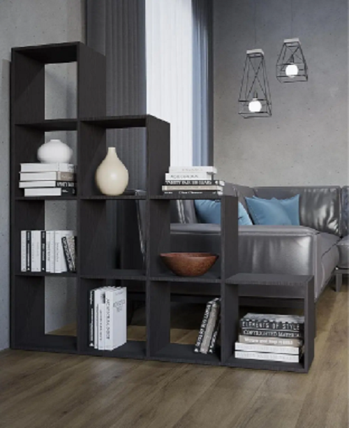 Стеллаж книжный лесенка для гостиной Венге темный (P40в) - фото 1 Стеллаж книжный лесенка для гостиной Венге темный (P40в) - фото 1