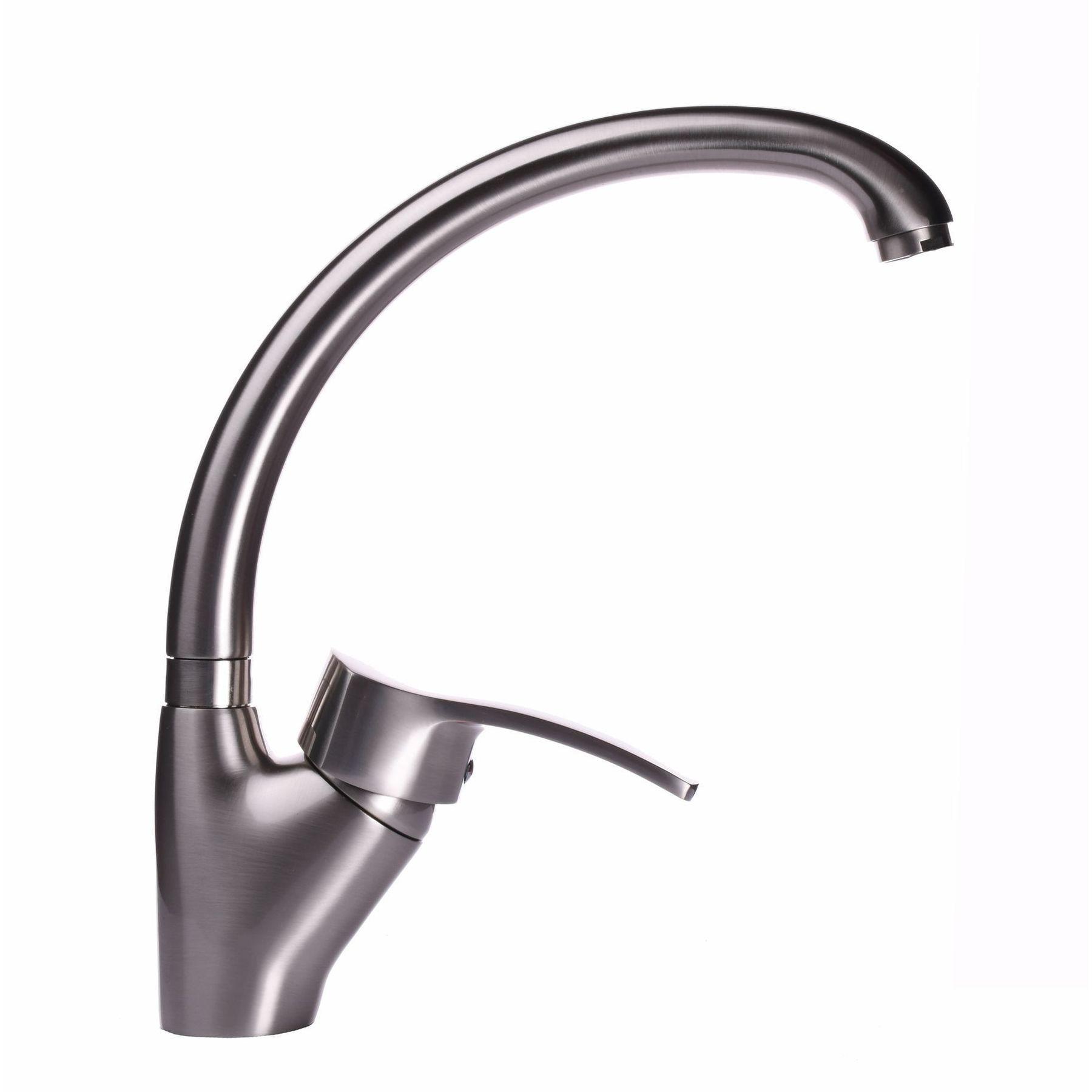 Змішувач для кухні Globus Lux QUEENSLAND GLQU-0103S-BIG ST Steel