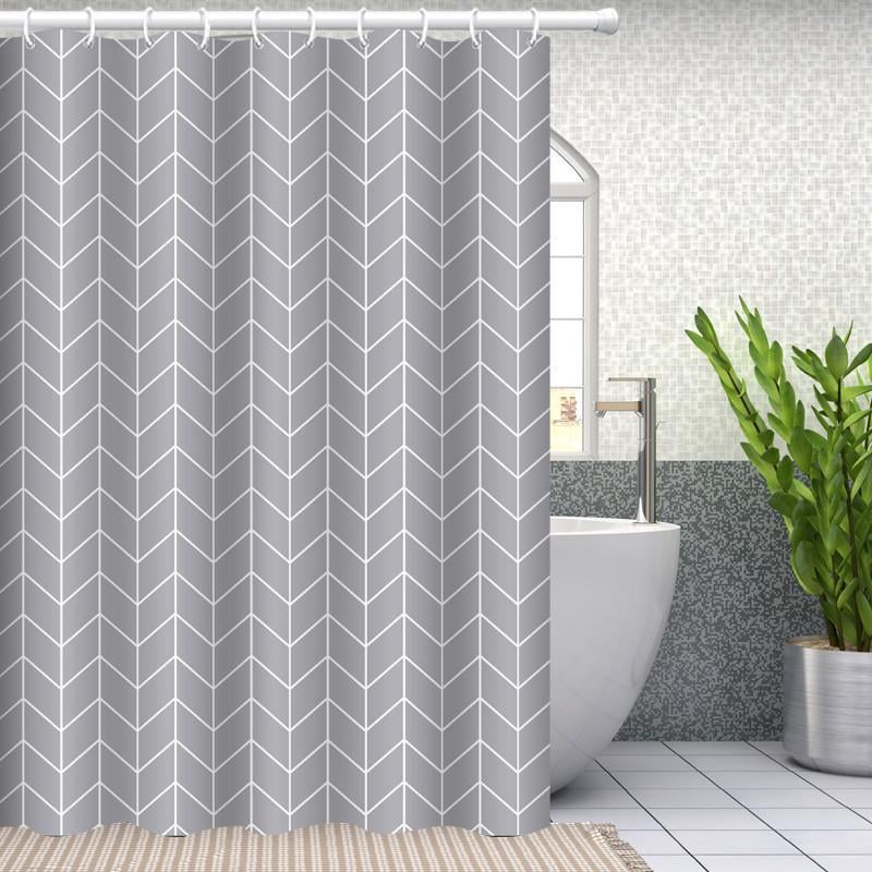 Шторка для ванной комнаты Эфиопия Линия 180х180 см Серый (1074 Vin)