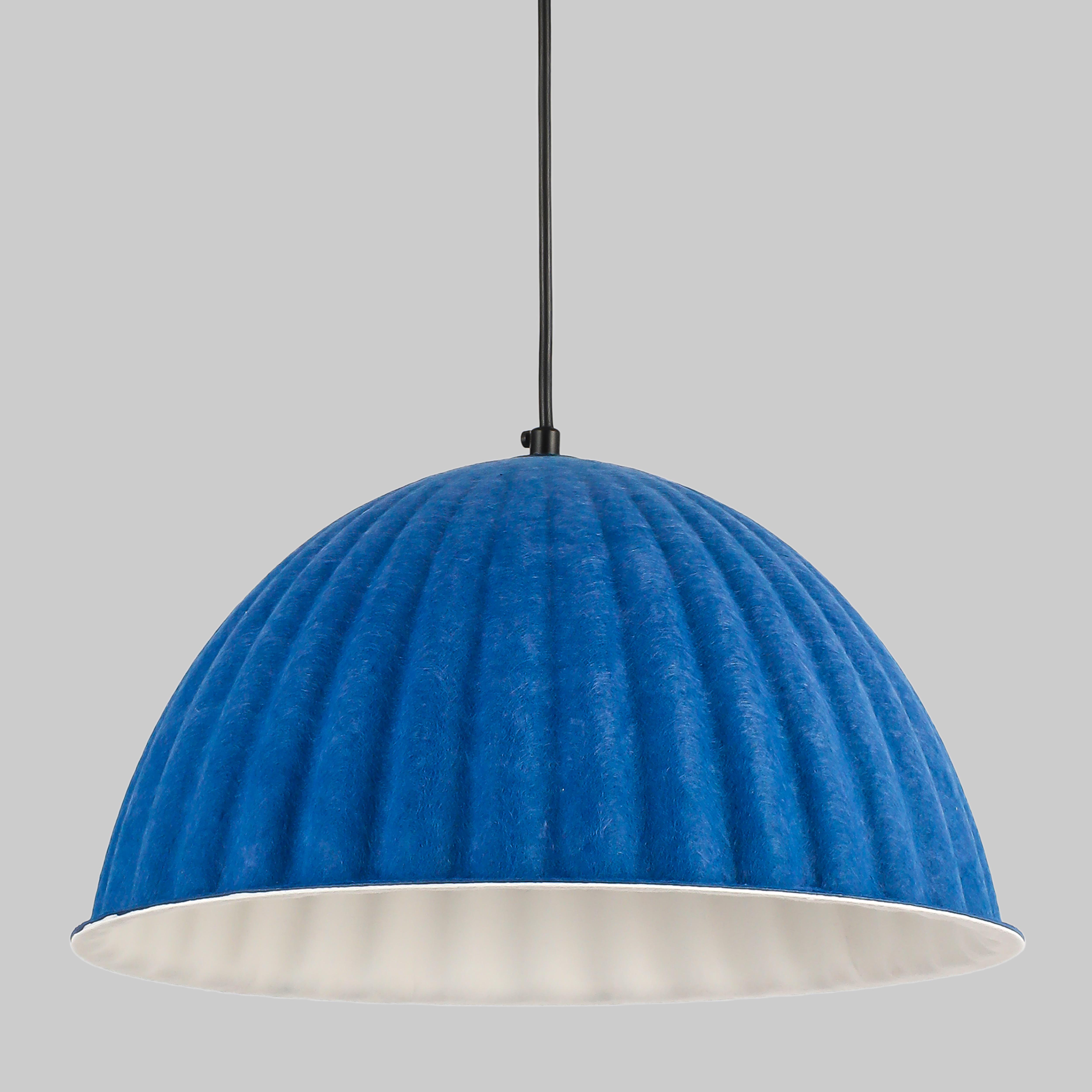 Підвіс-люстра дизайнерський із фетра 35 см Синій (805-1890-1)