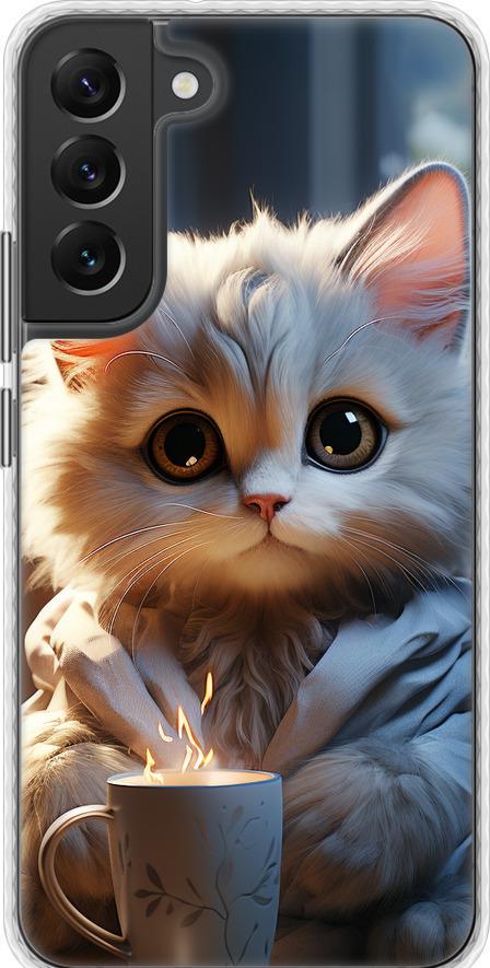 Чехол на Samsung Galaxy S22 Plus White cat (5646pc-2495-42517)