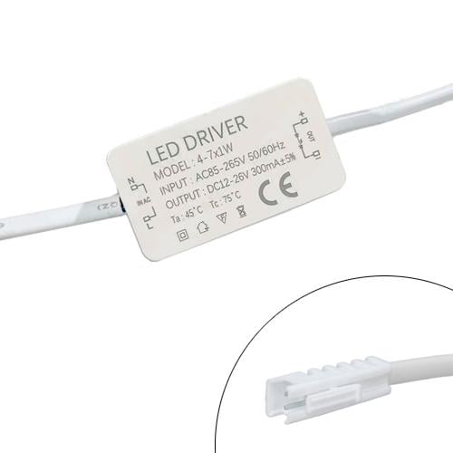 Блок живлення LED драйвер постійного струму AC220 В DC12-26В 4-7x1 Вт 0,3А White (799126) - фото 2 Блок живлення LED драйвер постійного струму AC220 В DC12-26В 4-7x1 Вт 0,3А White (799126) - фото 2