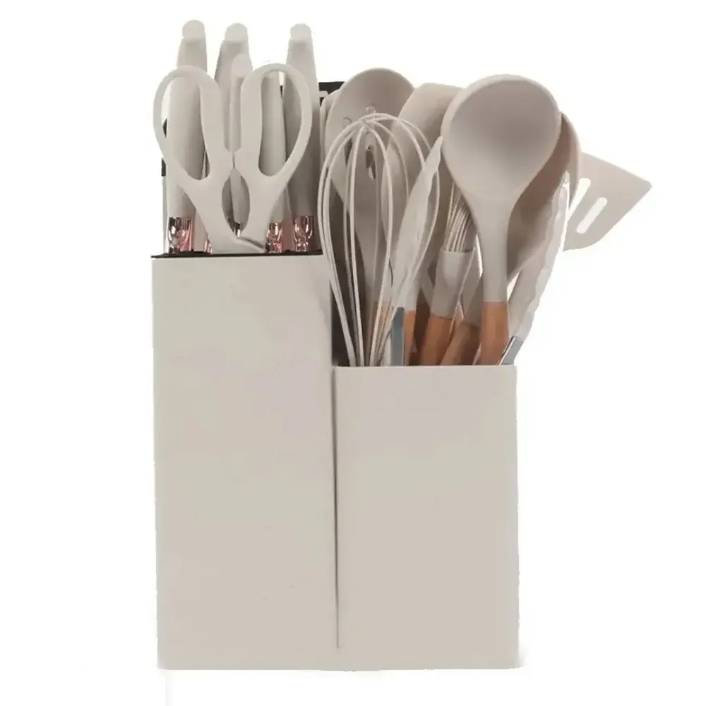 Набор кухонные принадлежности 20в1 с доской и органайзером Серый - фото 1 Набор кухонные принадлежности 20в1 с доской и органайзером Серый - фото 1