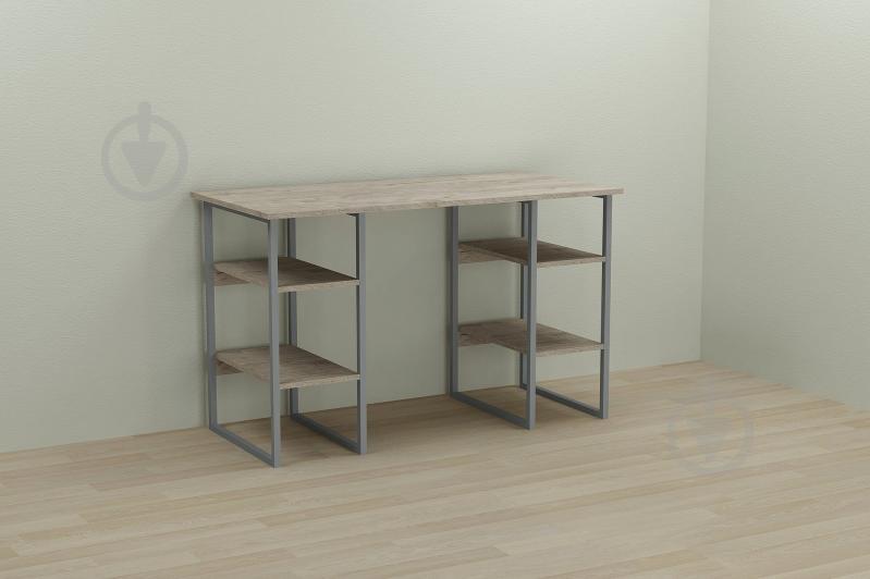 Компьютерный стол Ferrum-decor Тим 75x140x60 серый ДСП Дуб Шервуд 16мм