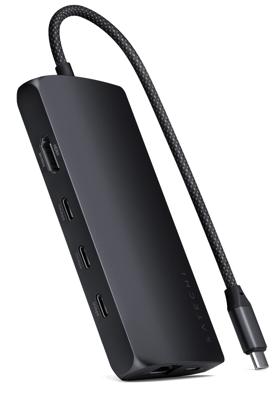 Адаптер Satechi USB-C Multiport Adapter 8K with Ethernet V3 Midnight (ST-P8KED)