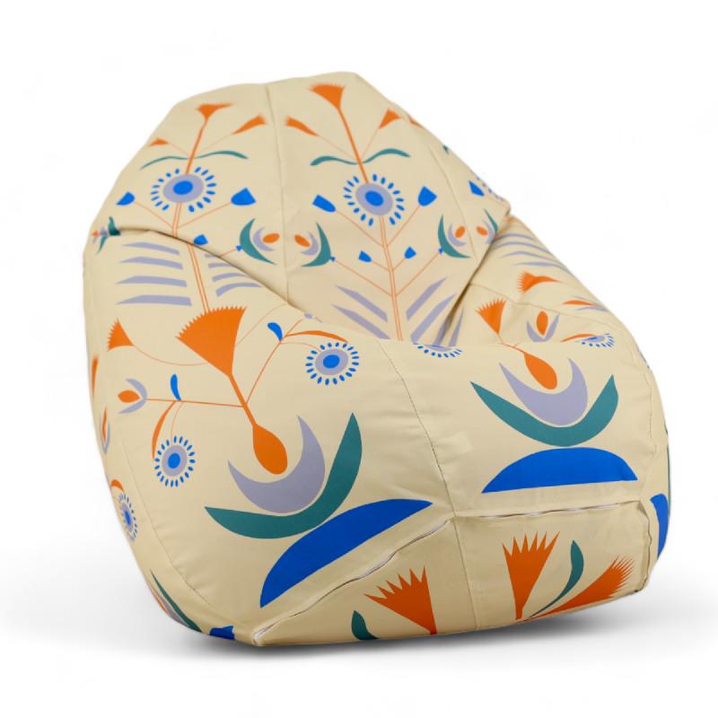 Кресло-мешок SanchoBAG Этно Уманские орнаменты 135x95 см Bej (kmg-Etno-10)