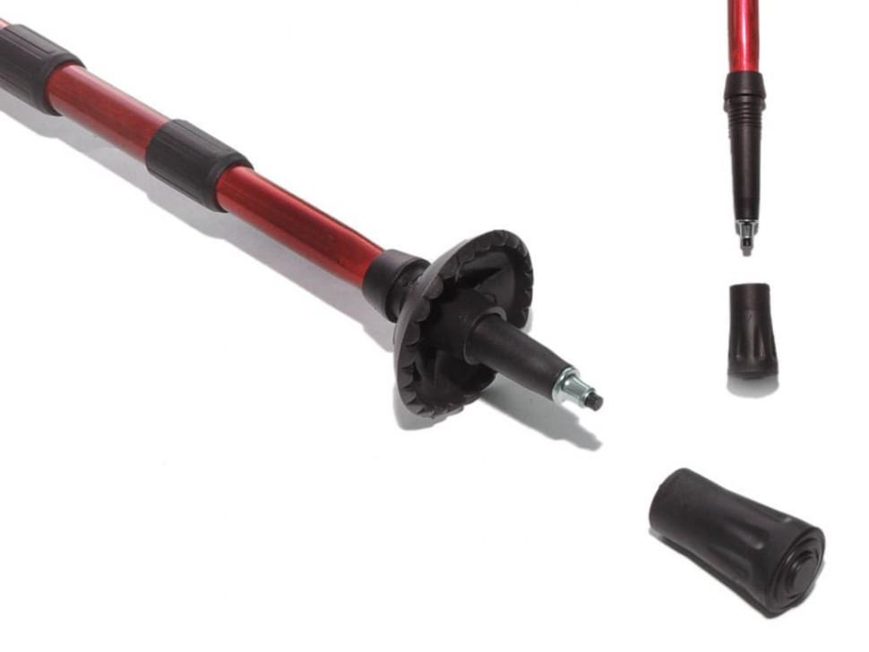 Палки для скандинавской ходьбы GO DO Anti-shock алюминий 700 г пара 115-140 см Red - фото 2 Палки для скандинавской ходьбы GO DO Anti-shock алюминий 700 г пара 115-140 см Red - фото 2