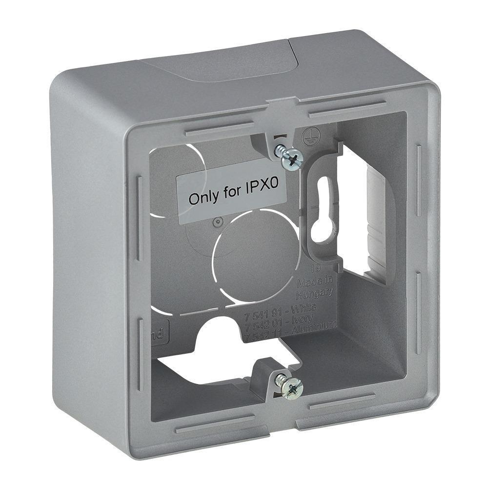 Коробка накладного монтажа Legrand Valena Life 90х90 мм Алюминиевый (754211)