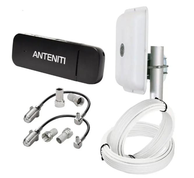 Інтернет-комплект з модемом ANTENITI E3372H-153 Wi-Fi 4G та панельна антена MIMO 2x15 (2138808088)