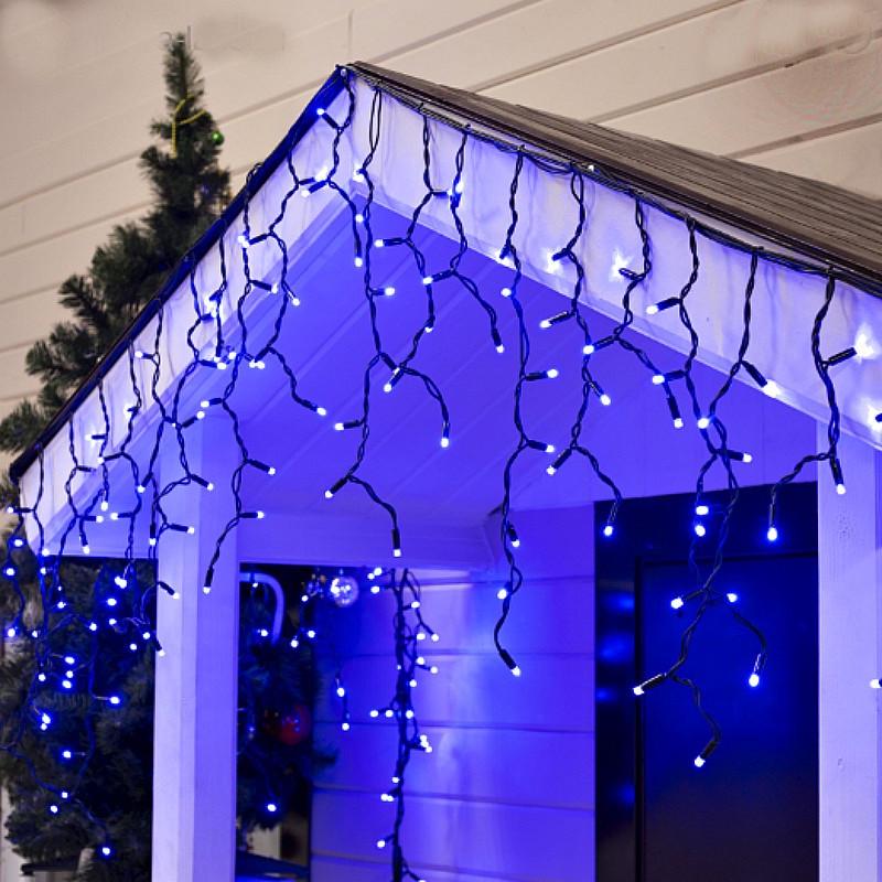 Гірлянда-бахрома вулична Xmas 7404 Short curtain W-2 10х1,5 м із з'єднувачем Синій (7f87da7f)
