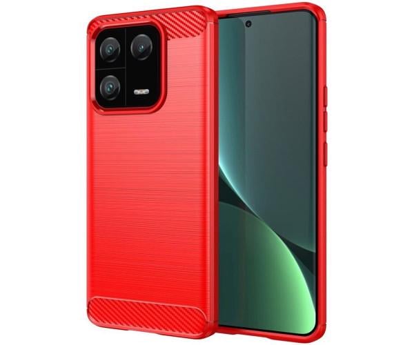  Чехол-накладка Polished Carbon для Xiaomi 13 Pro Красный