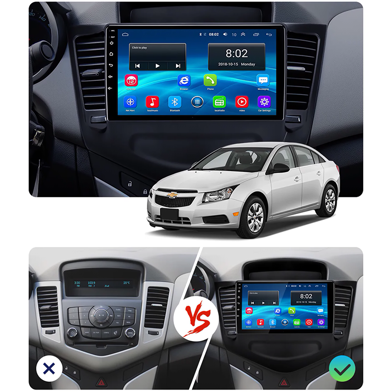 Магнитола штатная Lesko для Chevrolet Cruze I 2008-2012 9" 4/64Gb/ 4G/ Wi-Fi/ CarPlay Premium Android - фото 8