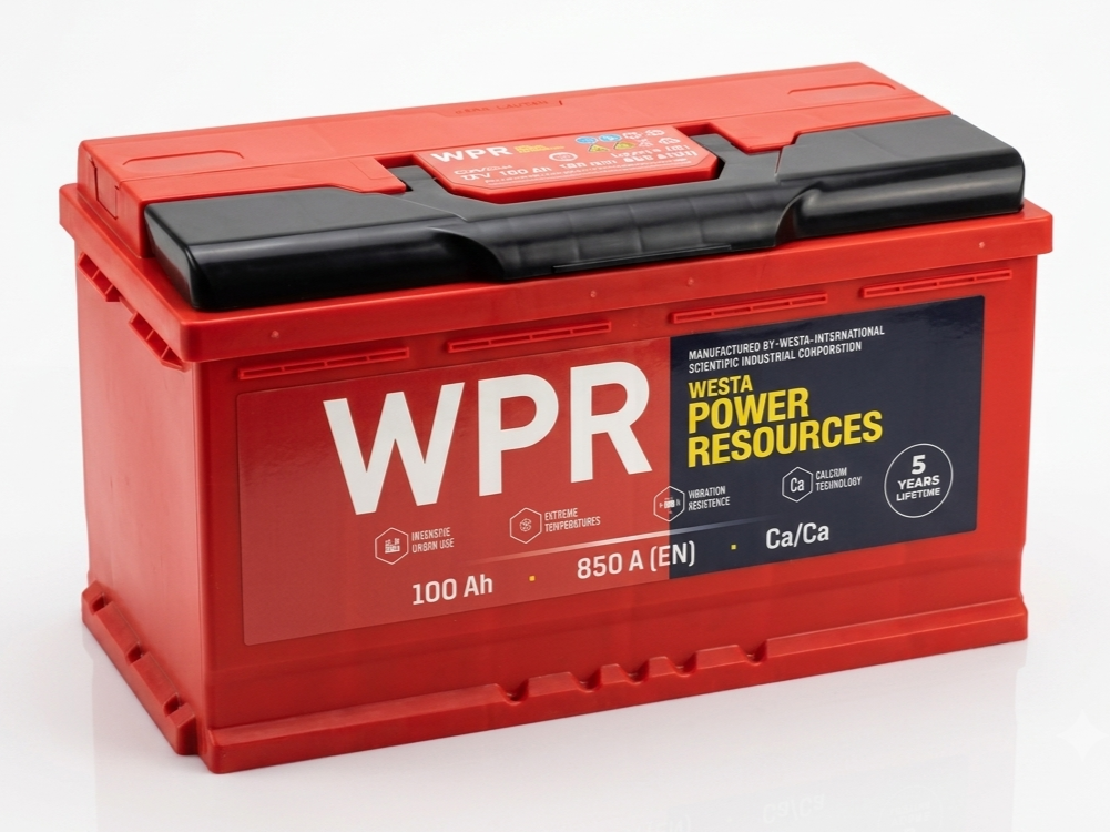 Аккумулятор автомобильный 6CT-100 WPR EN850 100Ah-12V + справа 353х175х190 мм