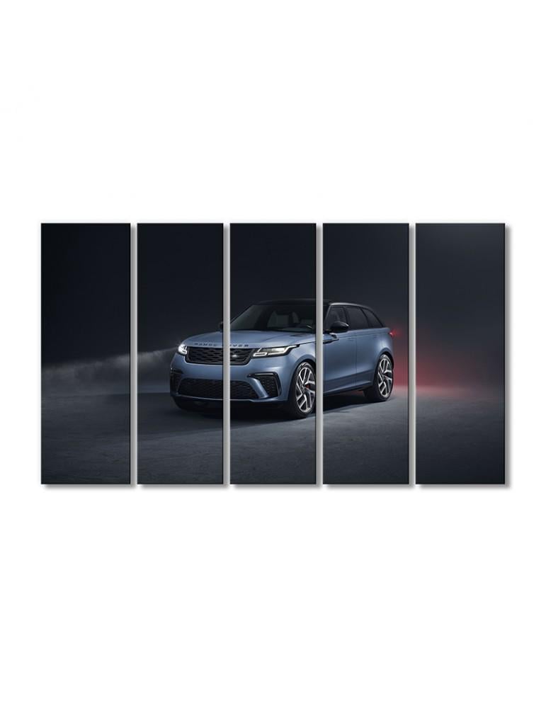 Картина модульная Рендж Ровер Велар автомобиль 5 модулей 80x120 см