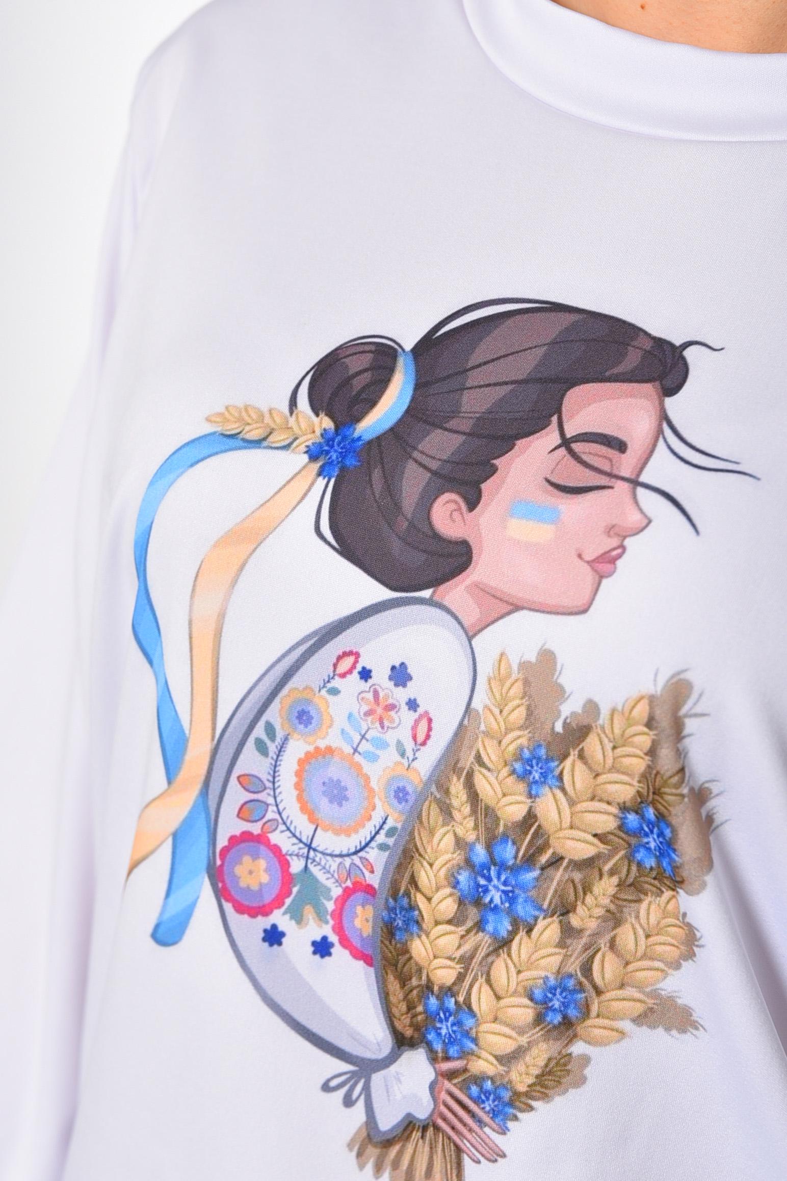 Світшот жіночий з малюнком 2XL-3XL Білий (185602) - фото 4 Світшот жіночий з малюнком 2XL-3XL Білий (185602) - фото 4