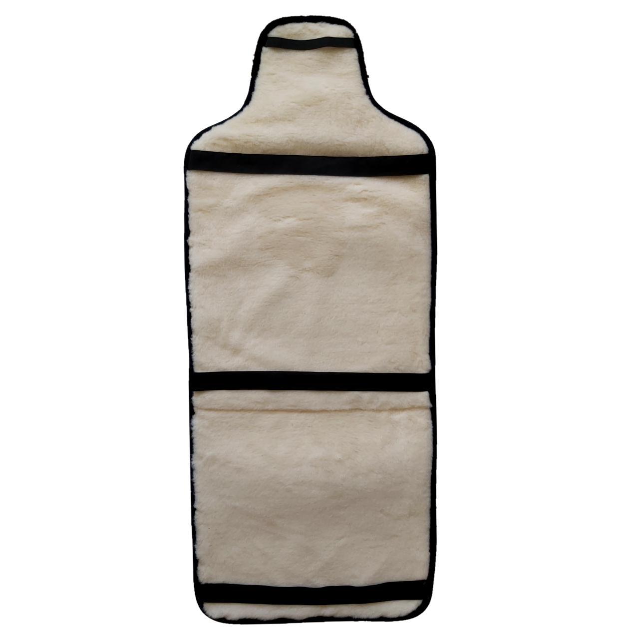 Накидка на сиденье автомобиля из овчины Sheepskin эко-шерсть 1 шт. Черный (341) - фото 5