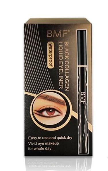 Підводка водонепроникна BMF Collagen Liquid Eyeliner для очей з чорним колагеном 1,2 г Black