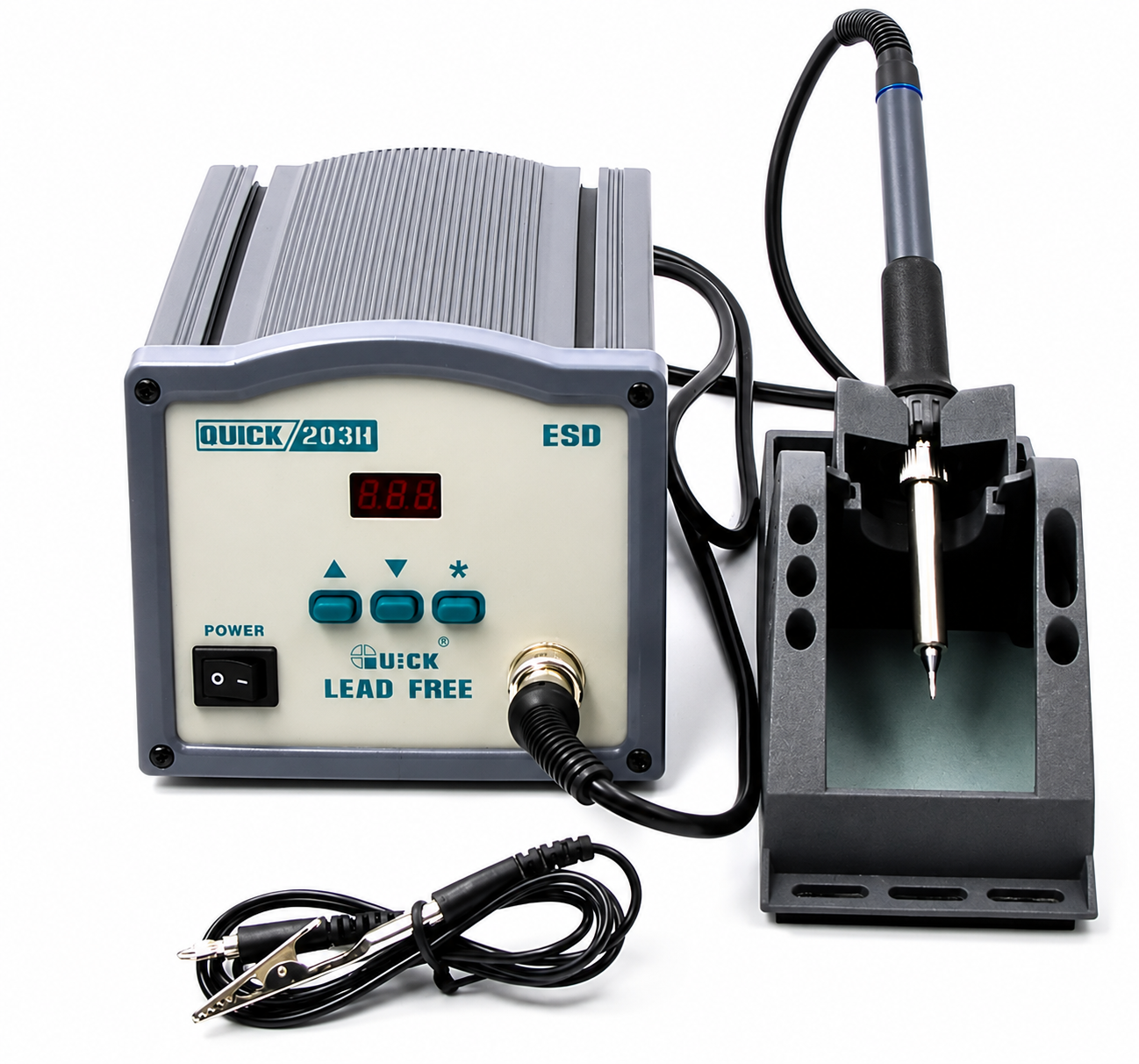 Паяльная станция индукционная для бессвинцовой пайки 90W Quick 203H (1003-670-00)