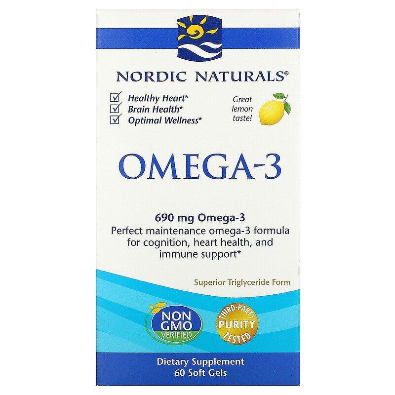 Омега-3 Nordic Naturals Omega-3 со вкусом лимона 690 мг 60 капсул - фото 2