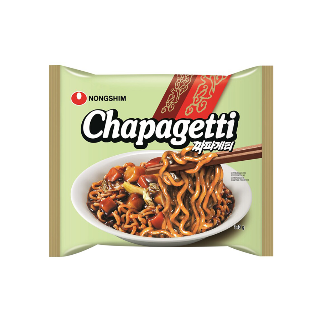 Лапша быстрого приготовления Chapaghetti Nongshim со сладким черным соевым соусом Чачжан 140 г (8801043157728)