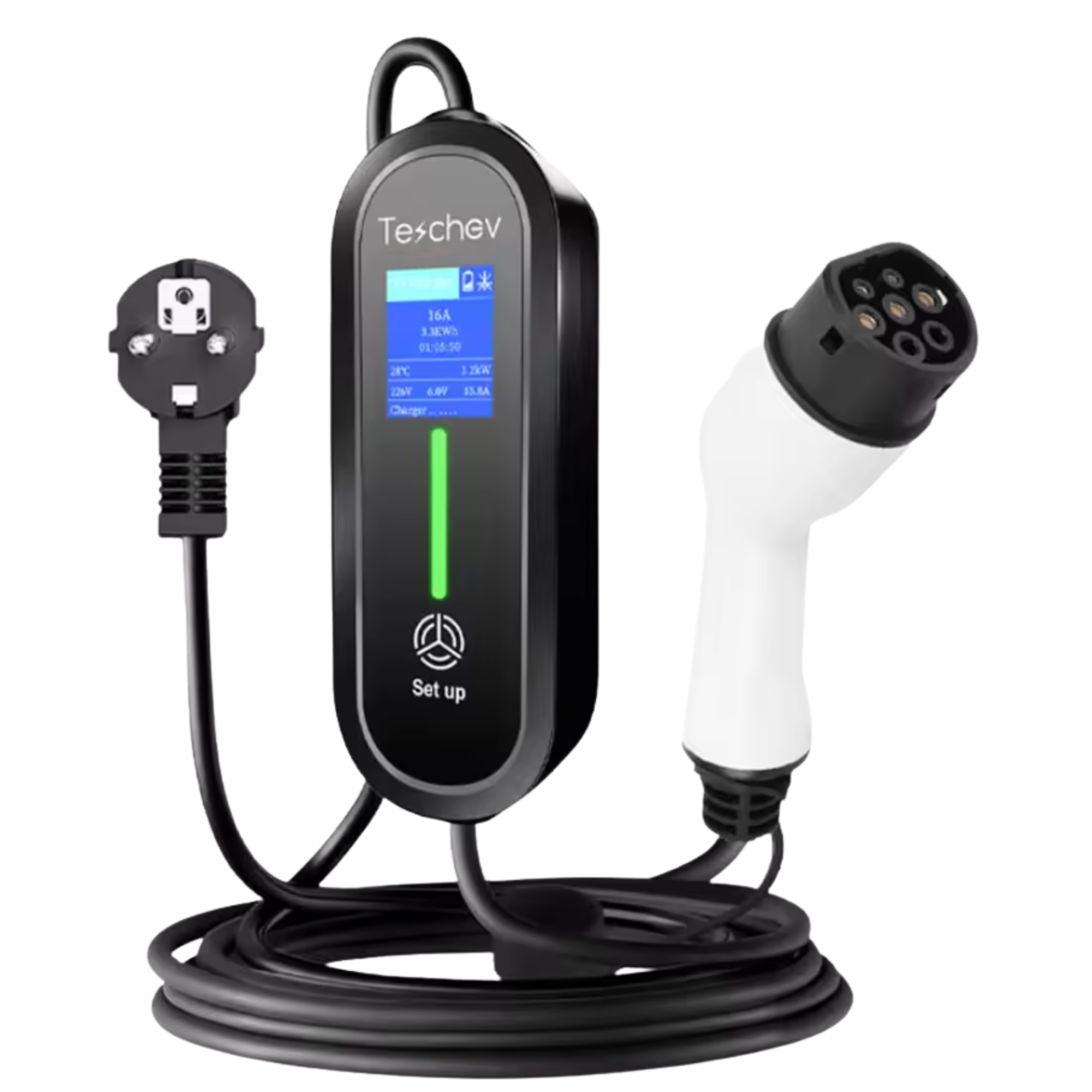Зарядний пристрій для електромобілів TESCHEV Type 2 IEC 62196-2 3,5 м кабелю 8-16 A до 3,5 кВт з сумкою IP65 (GS-294) Зарядний пристрій для електромобілів TESCHEV Type 2 IEC 62196-2 3,5 м кабелю 8-16 A до 3,5 кВт з сумкою IP65 (GS-294)
