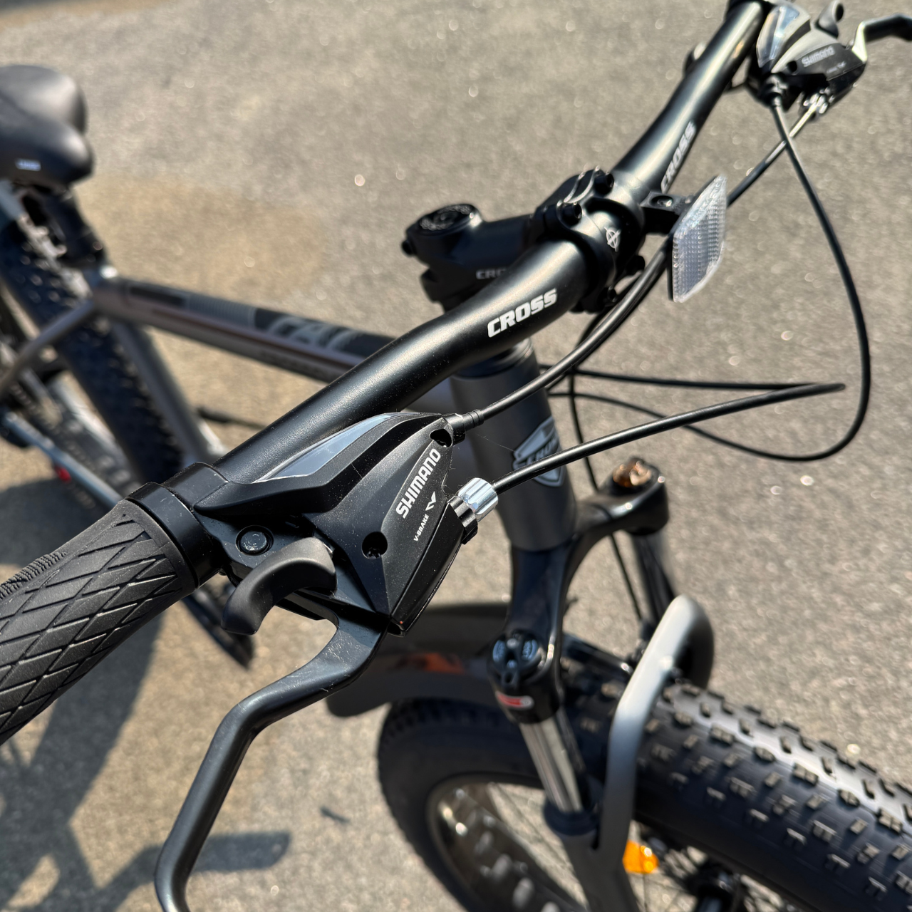 Фетбайк алюминиевый Cross Kayot 26/4,0" с амортизатором Shimano Черно-серый (7c0c611d) - фото 5