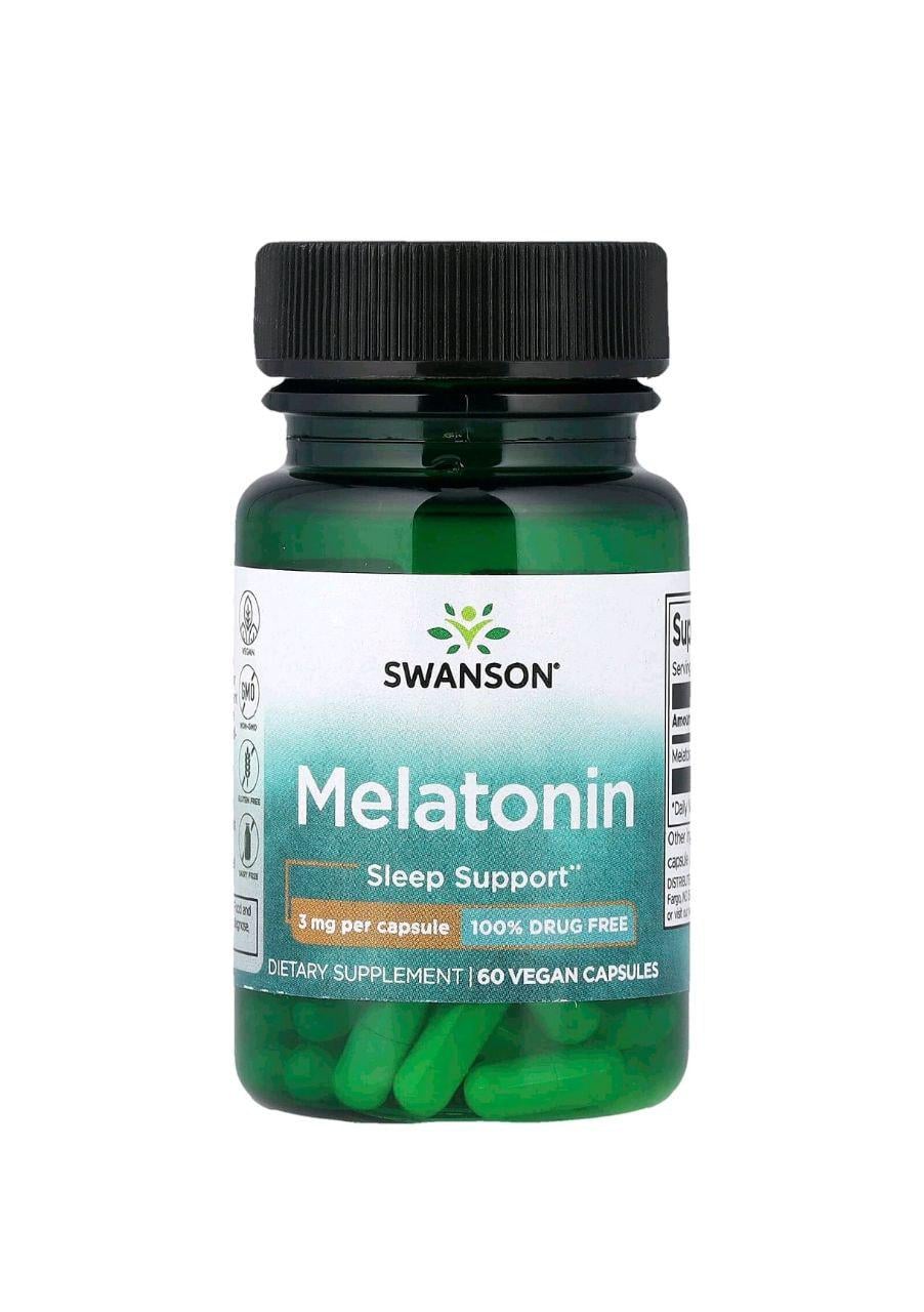 Мелатонин Swanson Melatonin 3 мг 60 капс. (1235SW)