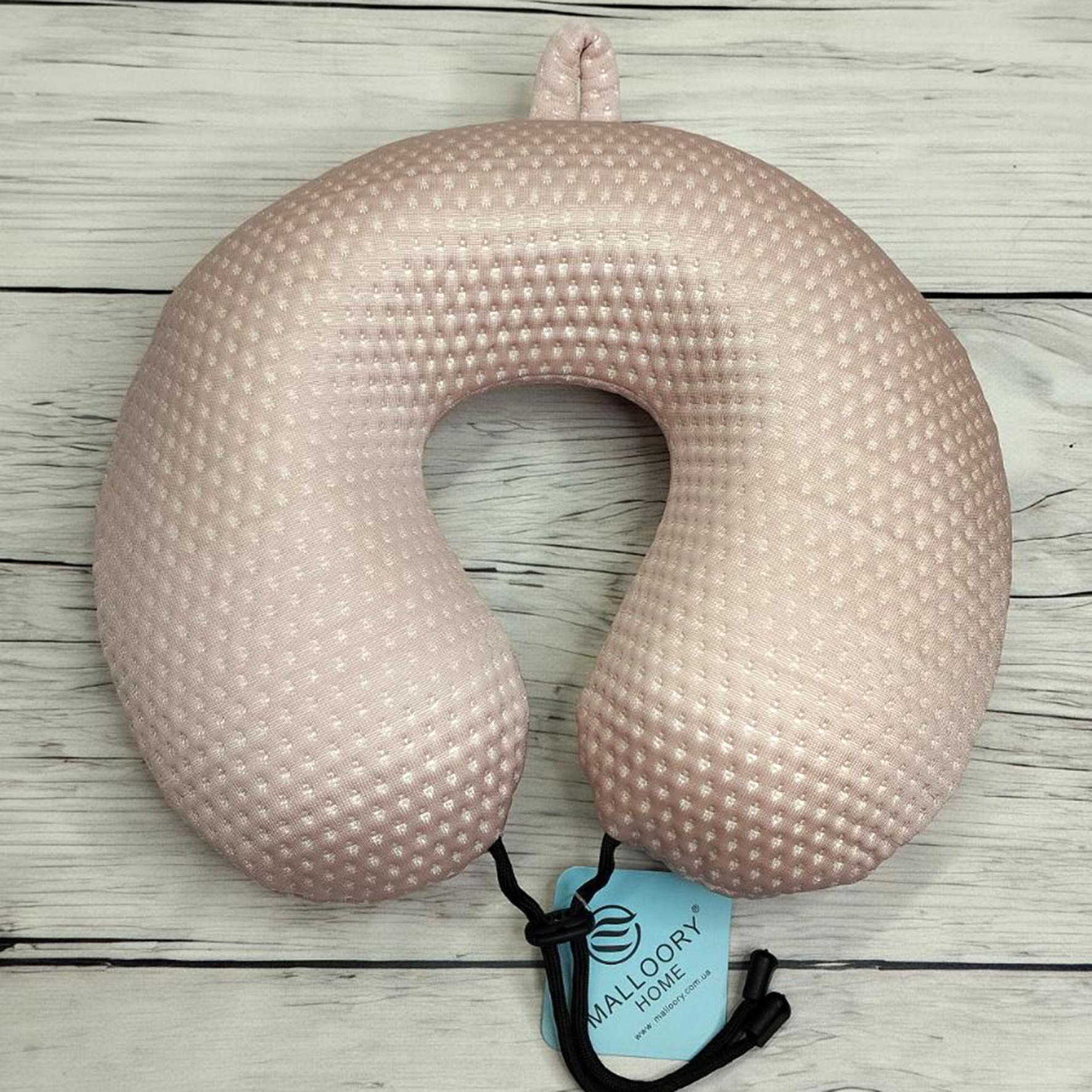 Подушка для путешествий Malloory Home 28х30 см Бледно-розовый (18572271)