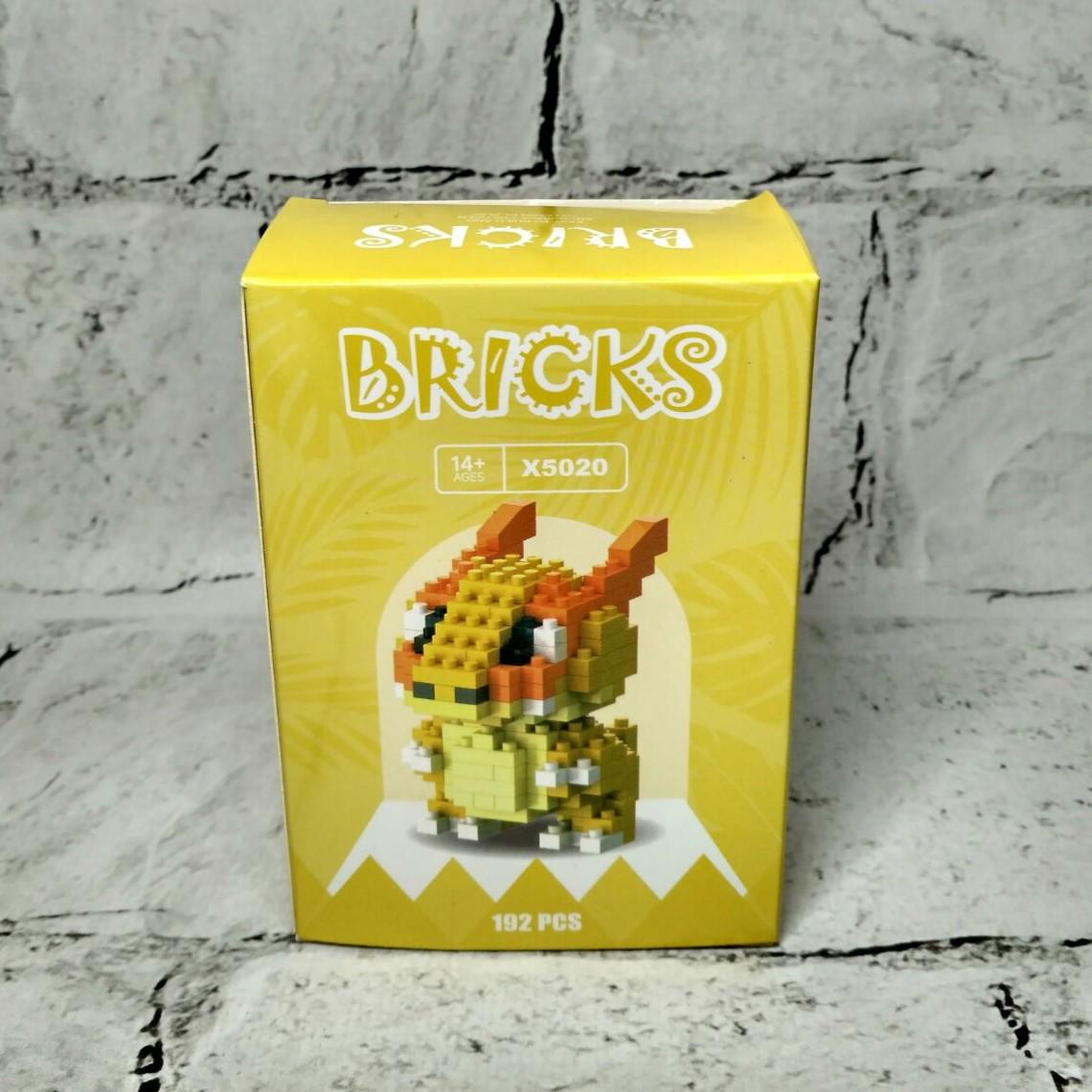 Конструктор фигурка BRICKS пиксели Динозавр 192 деталей Желтый (X5020) - фото 1 Конструктор фигурка BRICKS пиксели Динозавр 192 деталей Желтый (X5020) - фото 1