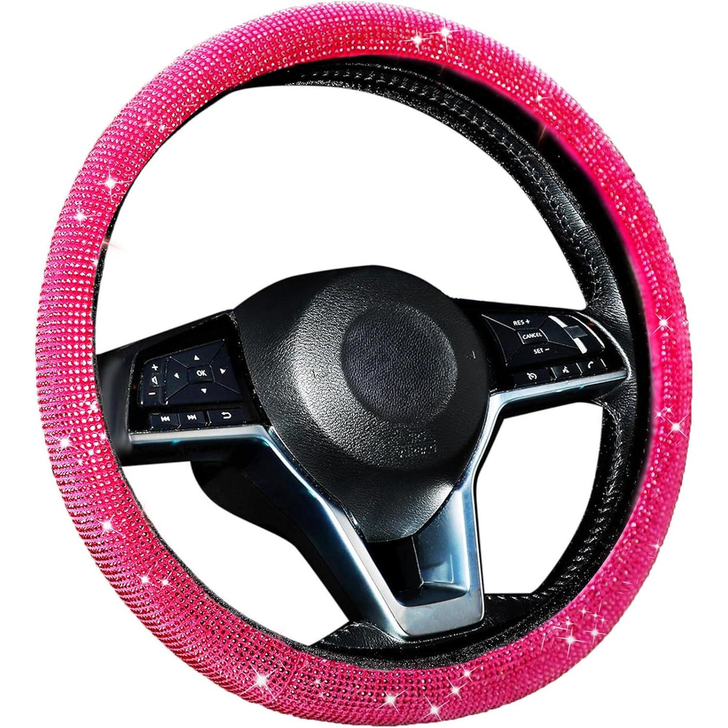 Чехол на руль со стразами 38 см Ярко-розовый (2536613828) Чехол на руль со стразами 38 см Ярко-розовый (2536613828)