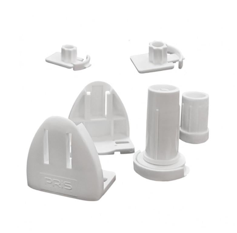 Кріплення рулонних штор комплект PRIS для вала 19 мм 3 шт. Білий (728628)