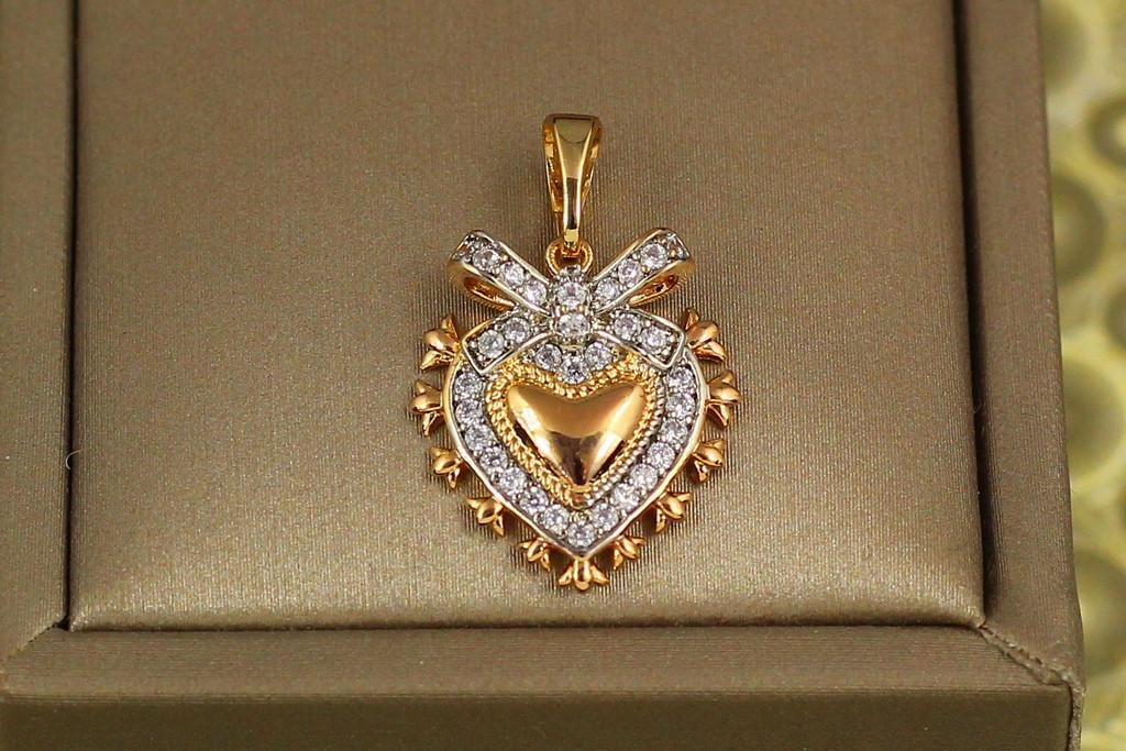 Кулон Xuping Jewelry Валентинка з родієм 1,7 см Золотистий (2151547367)