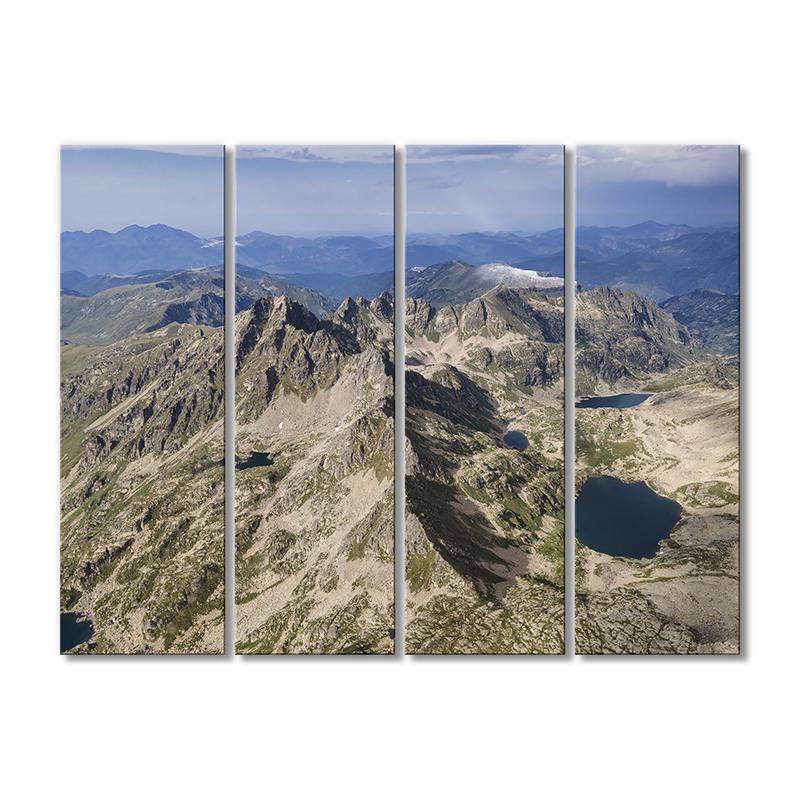 Картина модульная Вершины в горной стране 4 модуля 120x180 см