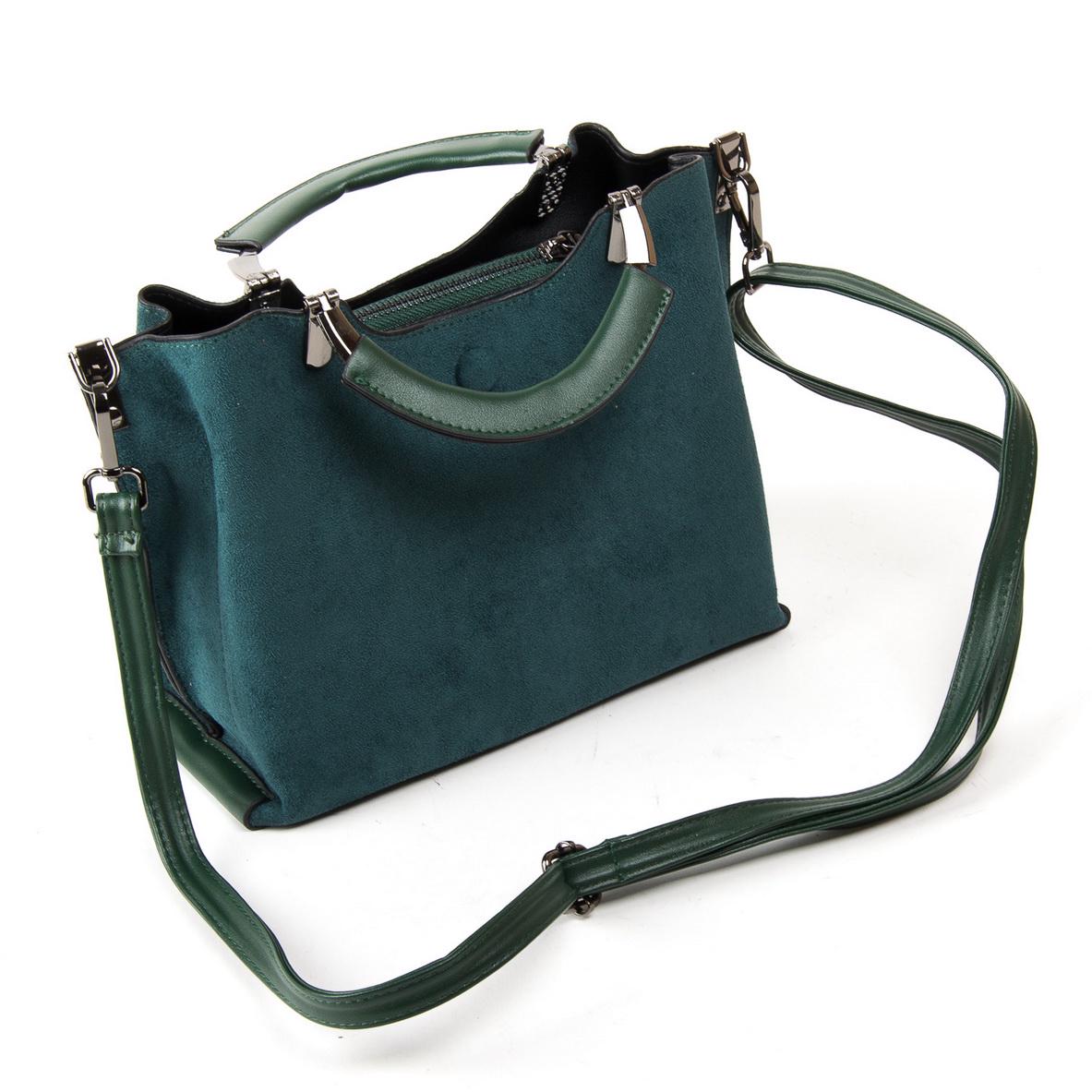 Женская модельная сумка из замша Fashion 3807 Зеленый - фото 2 Женская модельная сумка из замша Fashion 3807 Зеленый - фото 2