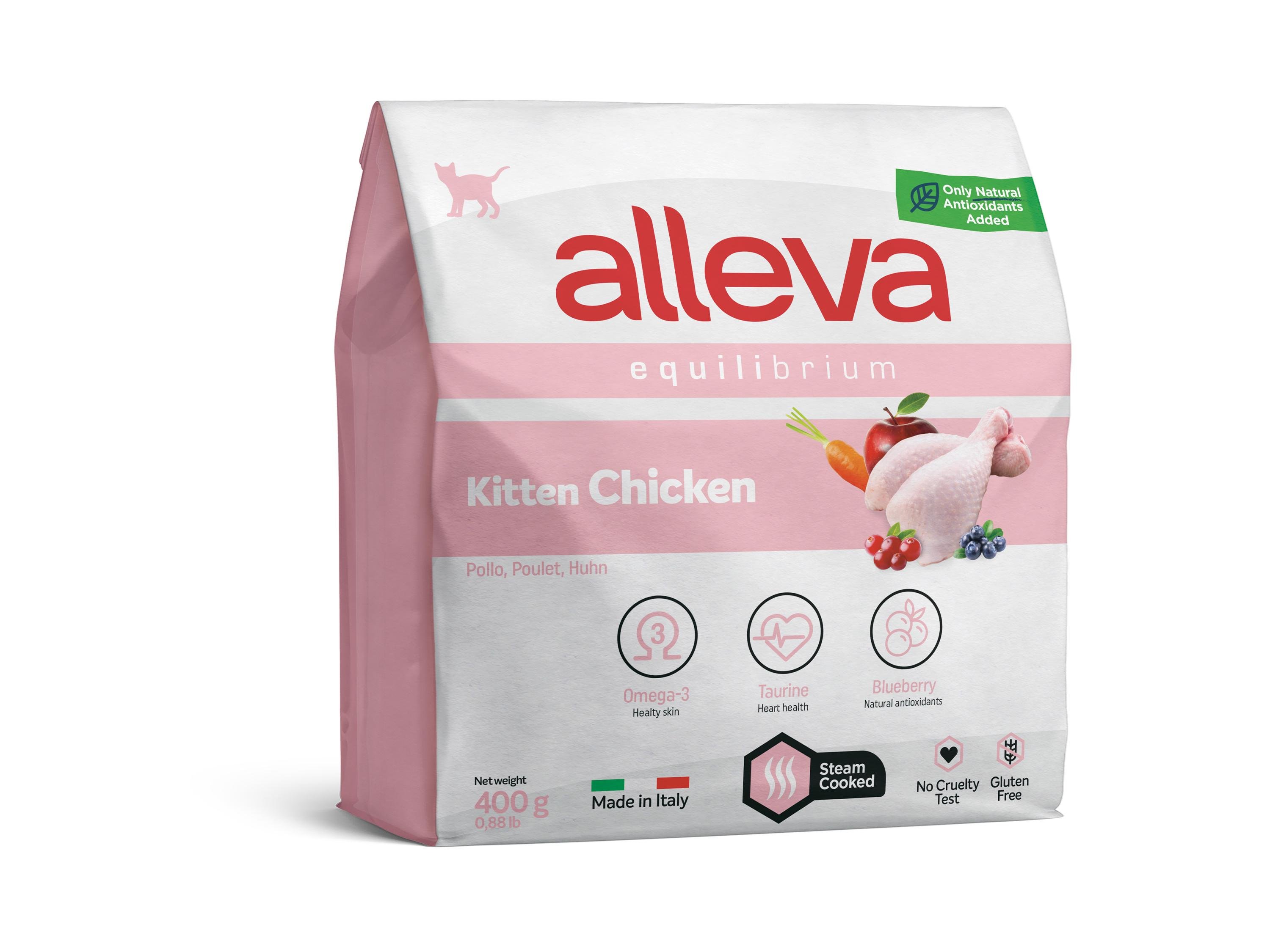 Корм сухой для котят/беременных/лактирующих кошек Alleva Equilibrium Chicken Kitten с курицей 0,4 кг (P61011)