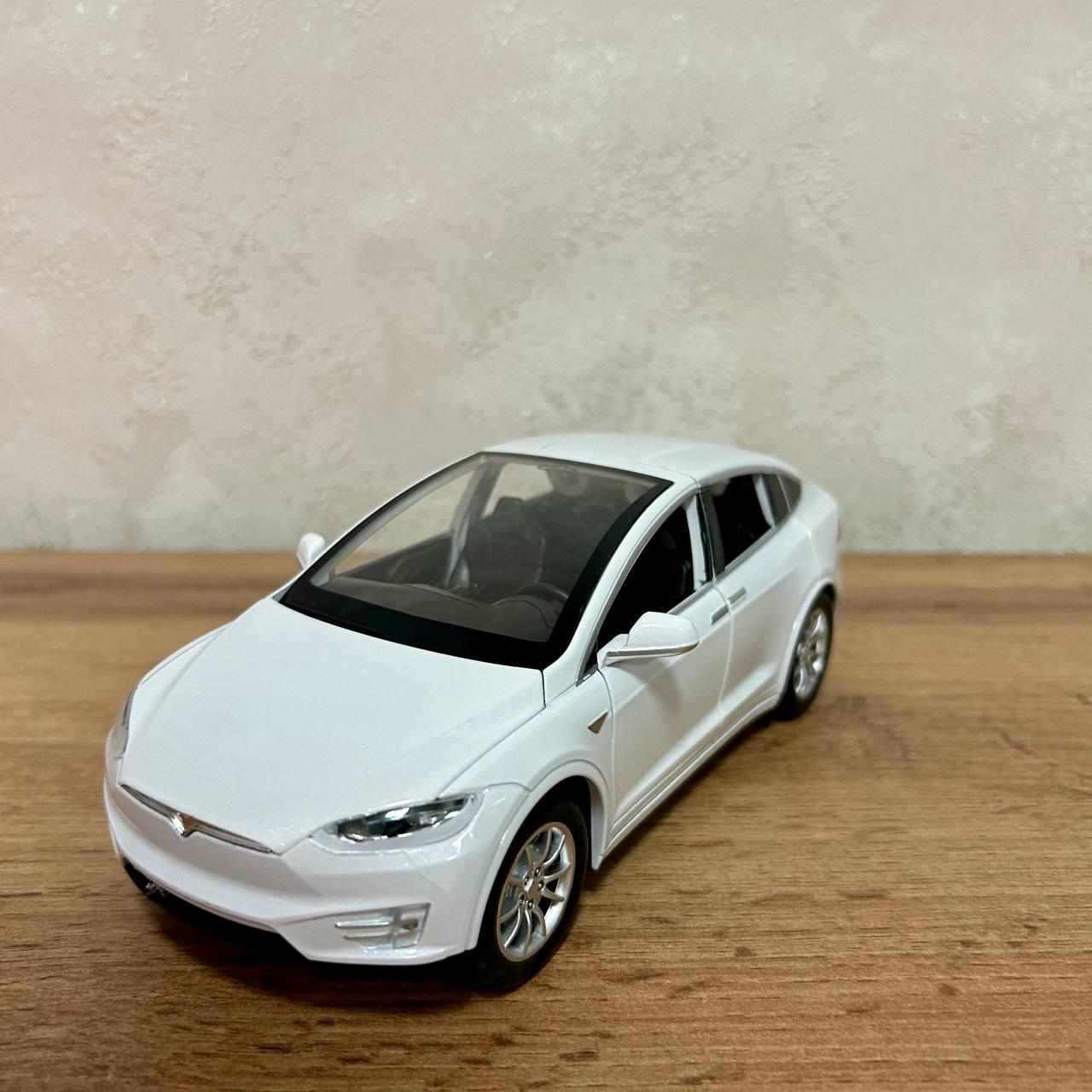 Игрушечная машинка Tesla Model 1:24 металлическая Белый (2403C White) - фото 13