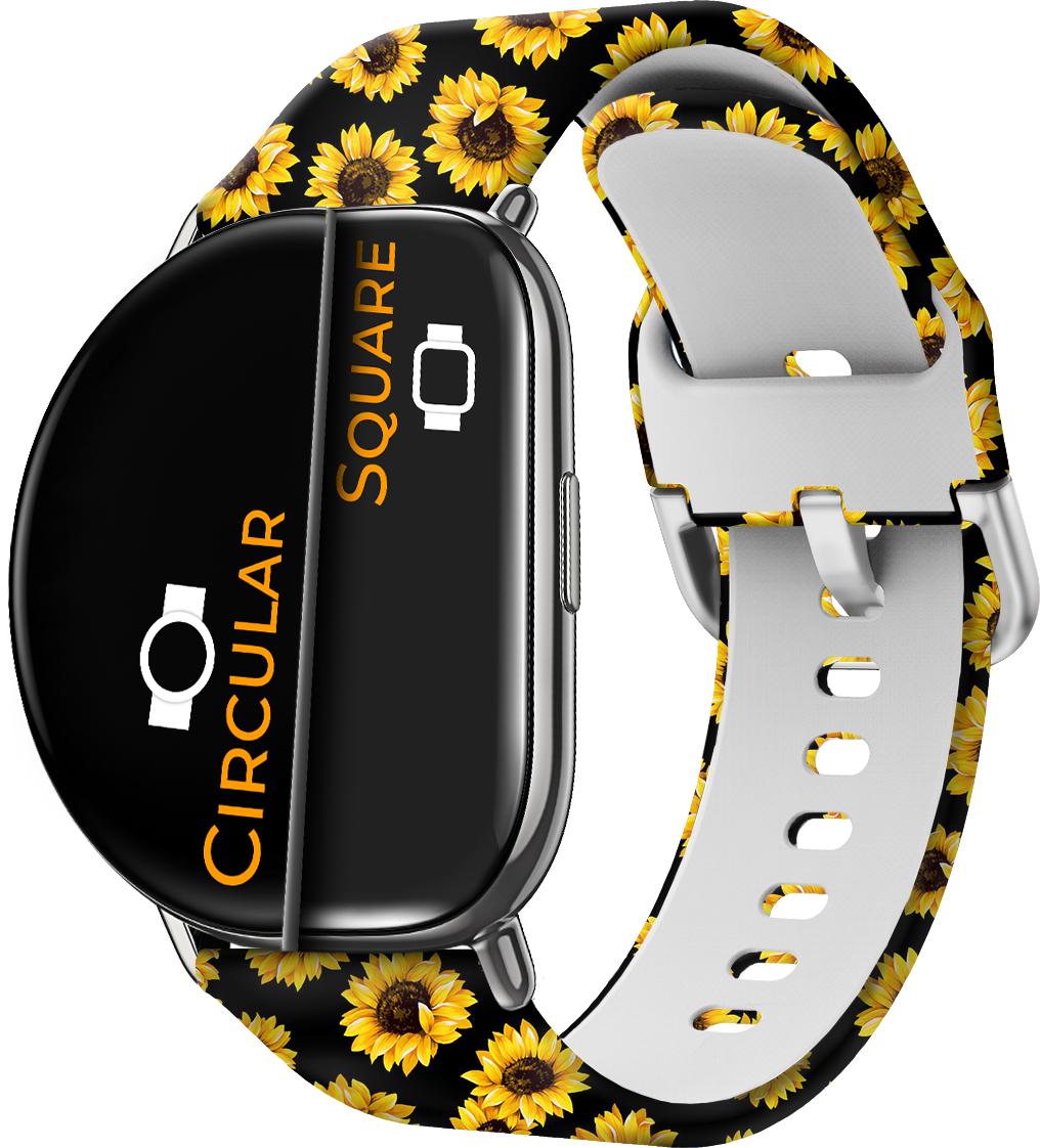 Ремешок Colorful для Zepp E Square/Circular Sunflowers (28635) - фото 2