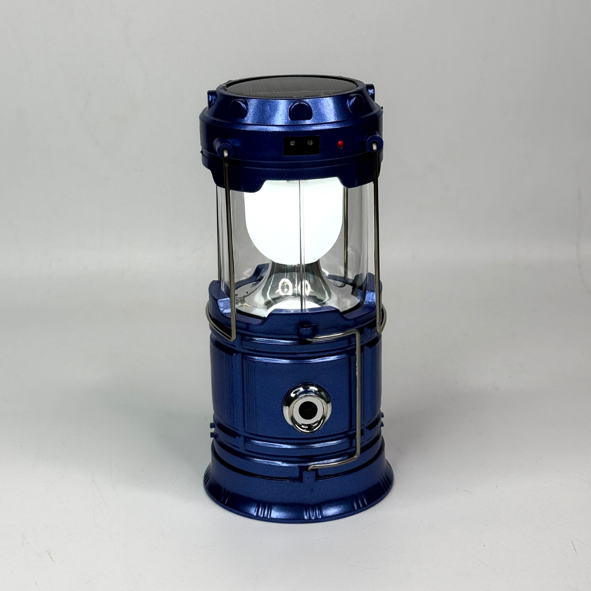 Фонарь светодиодный аккумуляторный с солнечной панелью 1W/6LED Синий (CLS-5800T-Blue)