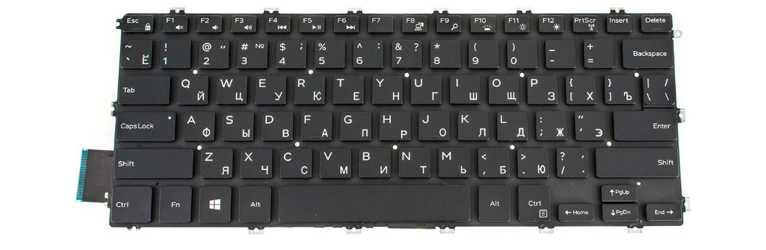 Клавиатура для ноутбука Inspiron 7386 с подсветкой клавиш (123057)