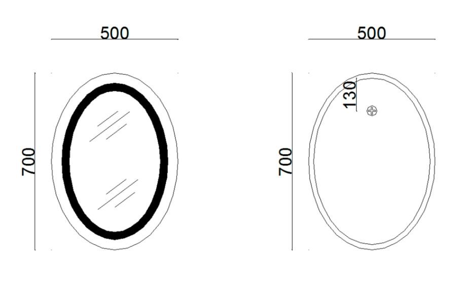 Дзеркало для ванної кімнати Lidz Vida з LED-підсвічуванням Touch (LD78LF5070) - фото 8