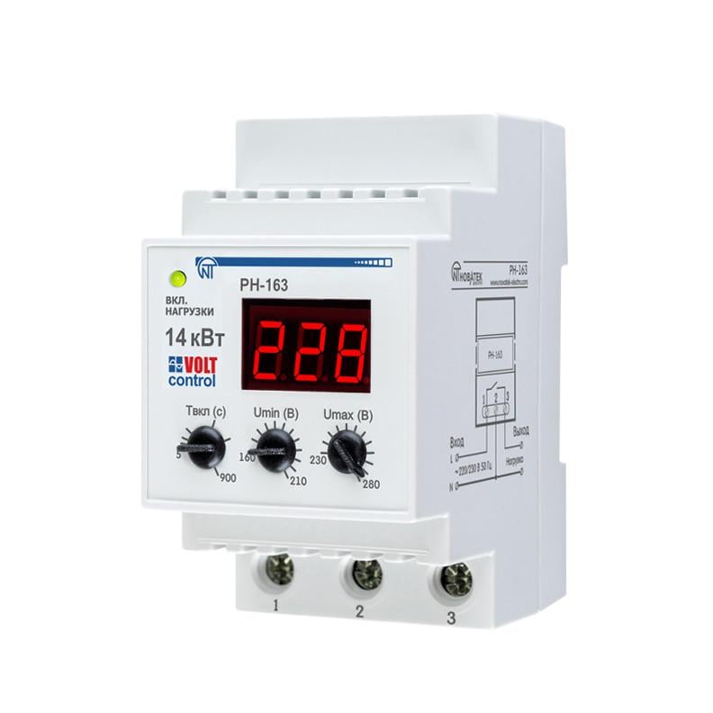 Реле напряжения Новатек Электро РН-163 Volt Control 63А
