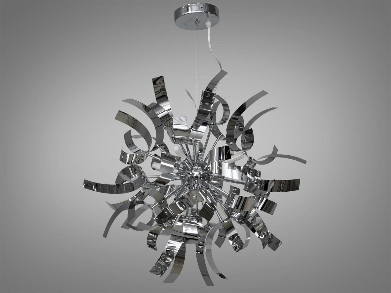 Люстра 1110-8HR-LS в современном стиле для кафе на 8 ламп Хром (2488097991)