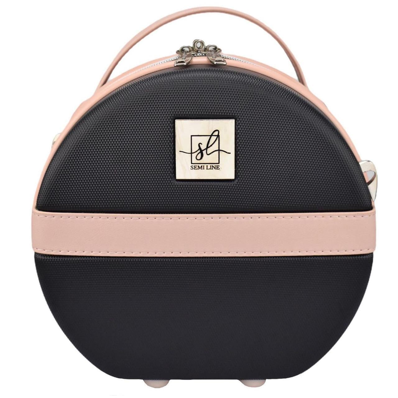 Бьюти-кейс Semi Line Vintage с зеркалом 5 л Black/Pink (DAS302669)