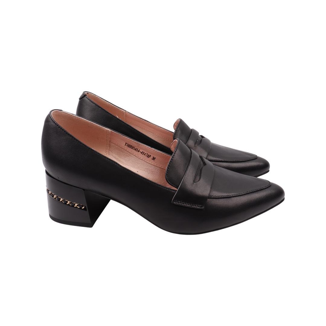 Туфли женские Polann из кожи р. 38 Черный (183-22DT)