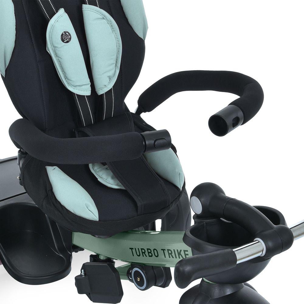 Велосипед триколісний Turbo Trike MT 1001-1 з батьківською ручкою і поворотним сидінням Зелений - фото 15