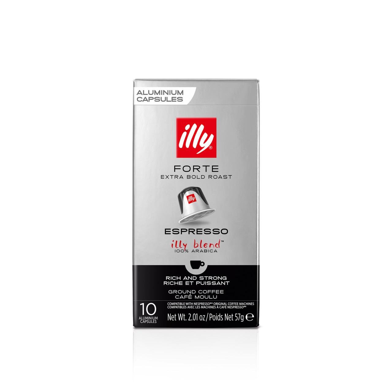 Кофе в капсулах illy FORTE ESPRESSO совместимы с Nespresso 100% арабика 10 шт.